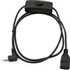 System-S Cavo USB 2.0 100 cm tipo A maschio a femmina adattatore angolare nero