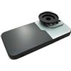 SYSTEM-S Custodia per obiettivo 52 mm compatibile con obiettivo effetto lente con filettatura per iPhone 15 Pro Max in nero grigio