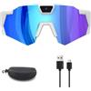 Generico Occhiali da Sole Action Camera, 4K HD, Smart Glasses con Registrazione Video e Audio, Mini Action Camera Indossabile per Ciclismo e Attività Outdoor (Blue,16G)