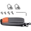 Shurhome Tracolla pieghevole per fotografia aerea, cordino da collo, clip in acciaio resistente alla corrosione per appassionati di avventura, clip per telecomando pieghevole
