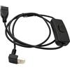System-S Cavo USB 2.0 100 cm tipo A maschio a femmina adattatore angolare nero