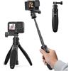 TELESIN 40CM Mini Selfie Stick Treppiede per DJI OSMO Nano Action 6, 5 pro, 4, GoPro Hero 13, 12, Insta360 X5, X4, Ace Pro Accessori, Portatile Selfie Stick Treppiede con Asta Telescopica