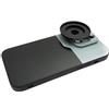 SYSTEM-S Custodia per obiettivo 52 mm compatibile con obiettivo effetto lente con filettatura per iPhone 14 Pro Max in nero grigio