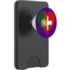 Ptera: I Love Portugal and Switzerland A Tifosi Svizzeri Portoghesi Bandiera Svizzera Portogallo PopSockets PopWallet per MagSafe