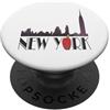New York Skyline Big Apple NYC Tourist New York, orizzonte, grande, mela, nyc, grafi PopSockets PopGrip Adesivo