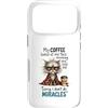 Feline Coffee Vibes Custodia per iPhone 17 Pro Cranky Cat Coffee No Miracles Umorismo mattutino