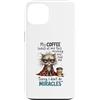 Feline Coffee Vibes Custodia per iPhone 13 Cranky Cat Coffee No Miracles Umorismo mattutino