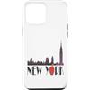 New York Skyline Big Apple NYC Tourist Custodia per iPhone 12 Pro Max New York, orizzonte, grande, mela, nyc, grafi