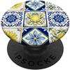 Preposh Piastrelle Limone Fiori Azulejo Mosaico Vintage Arte Estetica PopSockets PopGrip Adesivo
