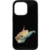 US States United States USA Country Amer Custodia per iPhone 13 Pro West Virginia Mappa Stato USA