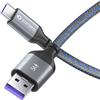 Sonero® di ricarica da USB-C a USB-A per cellulare, rapida tipo C, USB2.0, 5 V/5 A, grigio/blu, 0,25 m