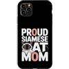 Siamese Cat Mama Feline Lover Funny Custodia per iPhone 11 Pro Max Orgoglioso gatto siamese mamma