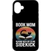 Book Mom Cat Lover Reading Cat Mom Custodia per iPhone 16 Plus Prenota Mamma Amante Gatto Lettura Con Il Mio Amante Felline