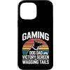 Dog Father Gamer Pup Lover Custodia per iPhone 13 Pro Max Gioco Cane Papà Vittoria Schermo E Scodinzolante Code