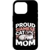 Siamese Cat Mama Feline Lover Funny Custodia per iPhone 16 Pro Orgoglioso gatto siamese mamma
