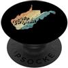 US States United States USA Country Amer West Virginia Mappa Stato USA PopSockets PopGrip Adesivo