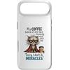 Feline Coffee Vibes Custodia per iPhone Air Cranky Cat Coffee No Miracles Umorismo mattutino