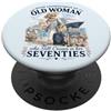 Funny Cruise Grandma In Her Seventies Tr Mai sottovalutare la vecchia donna ancora naviga nei suoi settant'anni PopSockets PopGrip Adesivo