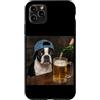 Funny Boston Terrier Dog Drinking Beer M Custodia per iPhone 11 Pro Max Boston Terrier Bere Birra Divertente Boston Terrier Dog Meme