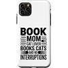 Book Loving Cat Mom Reading Custodia per iPhone 11 Pro Max Libro Mamma Amante Gatti Libri Senza Interruzioni