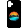 Mens Womens Boys Girls Outdoor Hiker Tre Custodia per iPhone 16 Plus Fauna selvatica Tramonto Natura Montagna All'aperto Amante Regalo Uomo Donna