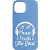 Retro Music Design Custodia per iPhone 15 Music Feeds The Soul Cuffie Amante della musica