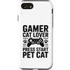 Cat Gaming Controller Lover Custodia per iPhone SE (2020) / 7/8 Gamer Cat Lover Premi Start Pet Cat