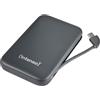 Intenso Power Bank S10000 con cavo USB-C integrato, 10.000 mAh, ricarica ultra veloce con PD 3.0 (PPS), 20 W, stato di carica in percentuale, testato in Germania, grigio
