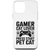 Cat Gaming Controller Lover Custodia per iPhone 12 mini Gamer Cat Lover Premi Start Pet Cat