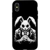Animali Gotici E Regali Gotici Grunge Custodia per iPhone X/XS Coniglio Gotico Raccapricciante, Coniglietto Horror,