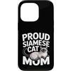 Siamese Cat Mama Feline Lover Funny Custodia per iPhone 13 Pro Orgoglioso gatto siamese mamma