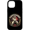 Vintage Martial Arts Dinosaur Gifts For Custodia per iPhone 15 Dinosauro con grafica Karate Karatesaurus Dojo Warrior T-Rex