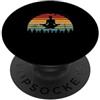 Funny Yoga Meditation, Meditated, Medita Divertente design retrò per istruttori di yoga meditazione PopSockets PopGrip Adesivo