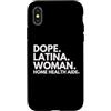Dope Home Health Aide Career Culture Custodia per iPhone X/XS Dope Latina Donna Home Salute Aiuto Latino Heritage Mese
