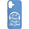 Retro Music Design Custodia per iPhone 17 Music Feeds The Soul Cuffie Amante della musica