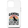Retro Gaming Mom Puppy Gamer Squad Custodia per iPhone 12 Pro Max Gioco di livellamento con il mio cucciolo retrò