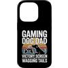 Dog Father Gamer Pup Lover Custodia per iPhone 14 Pro Gioco Cane Papà Vittoria Schermo E Scodinzolante Code