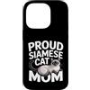 Siamese Cat Mama Feline Lover Funny Custodia per iPhone 14 Pro Orgoglioso gatto siamese mamma