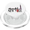 New York Skyline Big Apple NYC Tourist New York, orizzonte, grande, mela, nyc, grafi PopSockets PopGrip per MagSafe