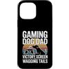 Dog Father Gamer Pup Lover Custodia per iPhone 13 Pro Max Gioco Cane Papà Vittoria Schermo E Scodinzolante Code
