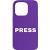 PRESS JOURNALIST REPORTER PRESENTS Custodia per iPhone 15 Pro Stampa fronte e retro stampa giornalista giornalista giornalista notizie Media TV