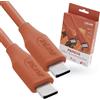 InLine Colour your Charge 35895O - Cavo di ricarica USB C a USB C, in silicone, flessibile, per iPhone 16 15 iPad Galaxy S23 S22 S21 Pixel Tablet, 0,5 m, Papaya
