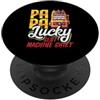 Casino Gambling & Slot Machine Vegas App Papa Lucky Slot Machine Camicia Casino Gioco d'azzardo Vegas PopSockets PopGrip Adesivo