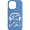 Retro Music Design Custodia per iPhone 14 Pro Max Music Feeds The Soul Cuffie Amante della musica