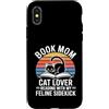 Book Mom Cat Lover Reading Cat Mom Custodia per iPhone X/XS Prenota Mamma Amante Gatto Lettura Con Il Mio Amante Felline