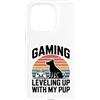 Retro Gaming Mom Puppy Gamer Squad Custodia per iPhone 15 Pro Gioco di livellamento con il mio cucciolo retrò