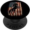 4th of July U.S.A. Patriotic Grunge Gear Cavallo Bandiera Americana USA 4 luglio Freedom Energy PopSockets PopGrip Adesivo