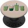 The Matcha Wellness Club Matcha Lover Iced Green Tea Latte Bevanda Estetica PopSockets PopGrip Adesivo