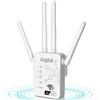 Aigital Ripetitore amplificatore WLAN da 1200 Mbit/s, 5G e 2.4G Dual Band WiFi Extender Booster con connessione LAN, compatibile con tutti i dispositivi WLAN, 802.11AC/B/G/N