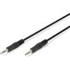 DIGITUS cavo audio - jack 3,5 mm a jack 3,5 mm - cavo AUX - 2,5 m - per impianti stereo, home cinema, soundbar, computer - nero